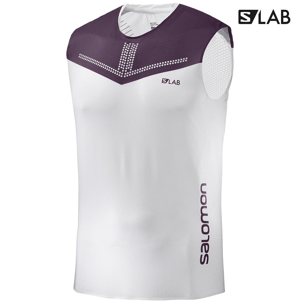Salomon S/LAB SENSE M - Mens Tank - White - NZ (58614-EYPK)